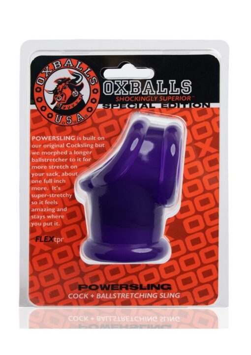 Oxballs Powersling Cock and Ball Stretching Sling - Purple