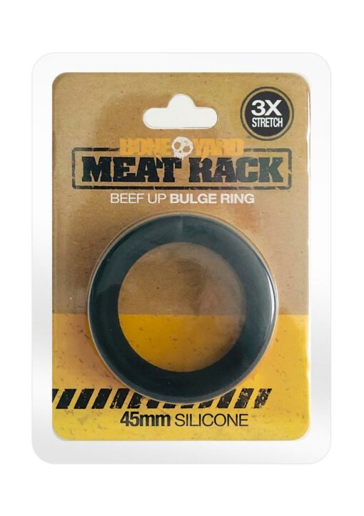 Boneyard Meat Rack Beef Up Bulge Ring 3X Stretch Silicone Cock Ring - Black