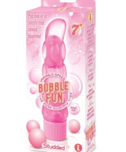 The 9`s - Bubble Fun Studded 7in Vibrator - Pink