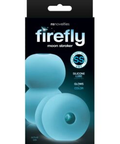 Firefly Moon Stroker Silicone Masturbator Glow In The Dark - Blue