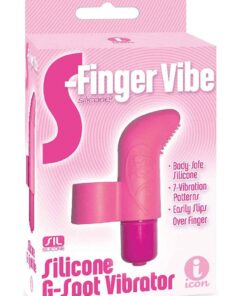 The 9`s - S-Finger Silicone G-Spot Vibrator - Pink