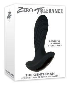Zero Tolerance The Gentleman Rechargeable Silicone Vibrating Prostate Massager - Black