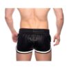 Prowler Red Leather Sport Shorts - Medium Black/White