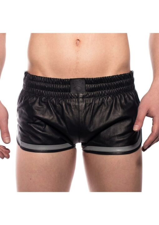 Prowler Red Leather Sport Shorts - XSmall - Black/Gray