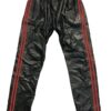 Prowler Red Leather Joggers - Large - Black/Red