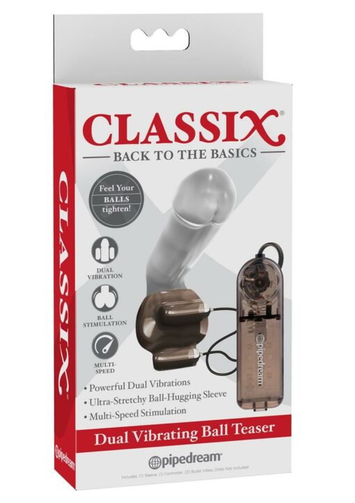 Classix Dual Vibrating Ball Teaser with Remote Control - Smoke and Clear