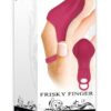 Frisky Finger Rechargeable Silicone Finger-Grip Vibrator - Burgundy