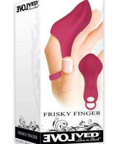 Frisky Finger Rechargeable Silicone Finger-Grip Vibrator - Burgundy