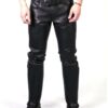 Prowler Red Leather Jeans 36in - Black