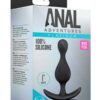 Anal Adventures Platinum Wave Silicone Butt Plug - Black