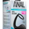 Anal Adventures Platinum Silicone Cock Ring and Butt Plug - Black