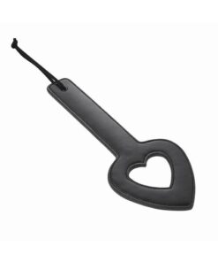 Sex and Mischief Shadow Heart Paddle 11.5in - Black