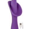 Devine Vibes Vibro Tongue Clit Hugger Rechargeable Silicone Vibrator - Purple