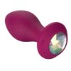 Power Gem Vibrating Crystal Probe Silicone Rechargeable Butt Plug - Purple