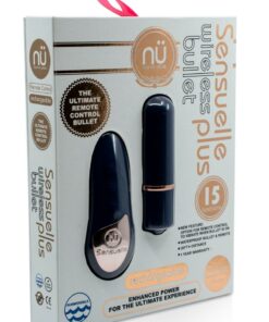Nu Sensuelle Wireless Bullet Plus with Remote Control Rechargeable Silicone - Navy Blue