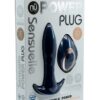 Nu Sensuelle Power Plug Rechargeable Silicone Vibrating Butt Plug - Navy Blue