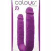 Colours DP Pleasures Silicone Double Dildo - Purple