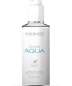 Wicked Simply Aqua Water Based Lubricant with Olive Leaf Extract 2.3oz