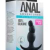 Anal Adventures Platinum Stacked Silicone Butt Plug - Black
