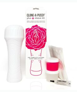 Clone-A-Pussy Plus Sleeve Silicone Vulva Molding Kit with Attachable Sleeve - Hot Pink