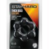 Stay Hard Thick Bead Cock Ring - Black