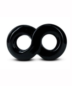 Stay Hard Cock Ring and Ball Strap - Black