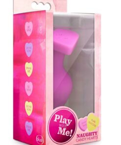 Play with Me Naughty Candy Heart Be Mine Silicone Butt Plug - Pink