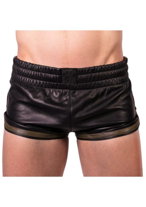 Prowler Red Leather Sport Shorts - XLarge - Black/Green