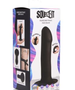 Squeeze-It Squeezable Phallic 6.75in Dildo - Black