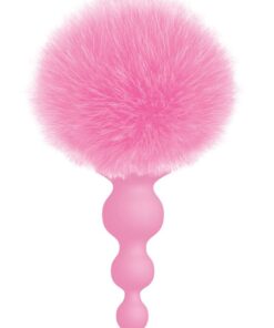 The 9`s - Cottontails Silicone Beaded Bunny Tail Butt Plug - Pink