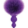 The 9`s - Cottontails Silicone Beaded Bunny Tail Butt Plug - Purple