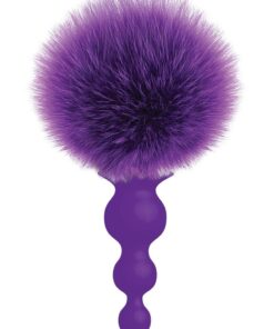 The 9`s - Cottontails Silicone Beaded Bunny Tail Butt Plug - Purple