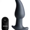 Rimmers Gyro-M Rechargeable Silicone Curved Rimming Plug with Remote Control - Black