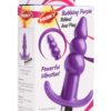 Frisky Bubbling Purple Ribbed Anal Plug - Purple