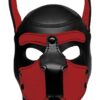 Master Series Spike Neoprene Puppy Hood - Red and Black