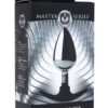 Master Series Dark Invader Metal and Silicone Anal Plug - Large - Silver
