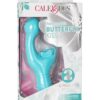 Butterfly Kiss Rechargeable Silicone Dual Vibrator - Blue
