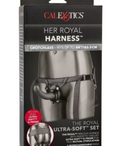 Her Royal Harness The Royal Ultra-Soft Set Adjustable Harness with ME2 Silicone G-Probe - Gray