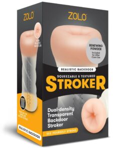 ZOLO Squeezable Backdoor Masturbator - Butt - Vanilla/Clear