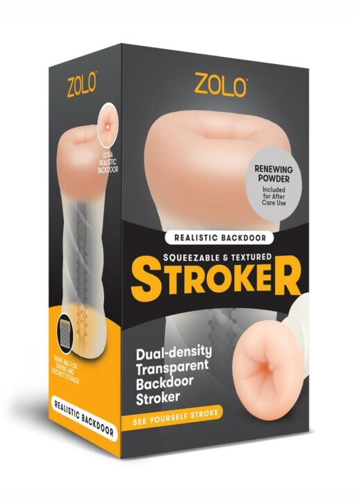 ZOLO Squeezable Backdoor Masturbator - Butt - Vanilla/Clear