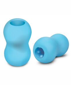ZOLO Squeezable Mini Double Bubble Masturbator - Blue