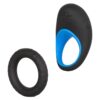 Link Up Max Silicone Vibrating Cock Ring - Black/Blue