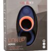 Link Up Verge Silicone Vibrating Cock Ring - Blue/Pink