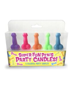Candyprints Super Fun Penis Candles Assorted Colors (5 Per Pack)