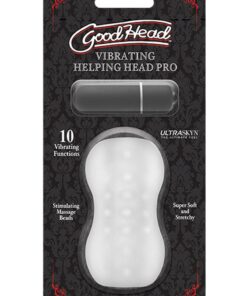 GoodHead Helping Head Pro Vibrating Masturbator with Bullet - Frost