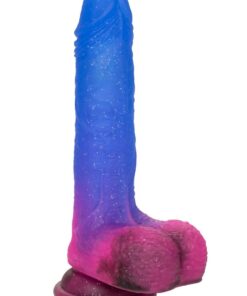 Naughty Bits Ombre Hombre Rechargeable Silicone Vibrating Dildo - Multicolored
