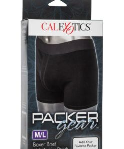 Packer Gear Boxer Brief with Packing Pouch - M/L - Black