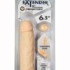 Great Extender 1st Silicone Vibrating Sleeve 6.5in - Vanilla
