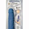 Great Extender 1st Silicone Vibrating Sleeve 6.5in - Blue