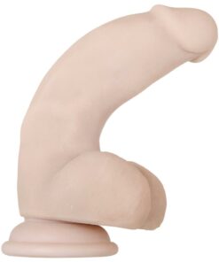 Real Supple Poseable Dildo with Balls 7in - Vanilla